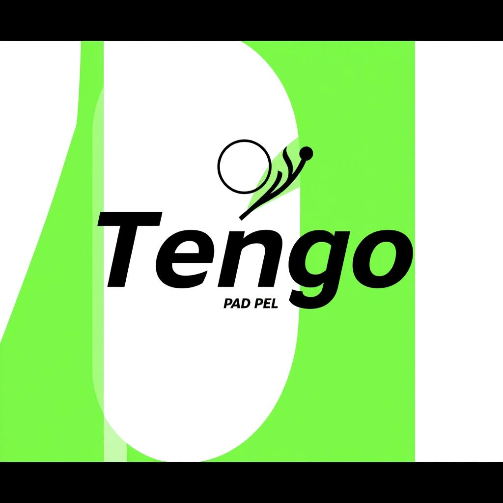 A modern and minimalist logo design for 'Tengo Padel', specifically tailored to differentiate it from its sister brand 'Tengo Tennis'