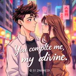 A book cover design in a vibrant manhwa style featuring a handsome 19-year-old male character with spiky hair and a striking profile, wearing a stylish outfit