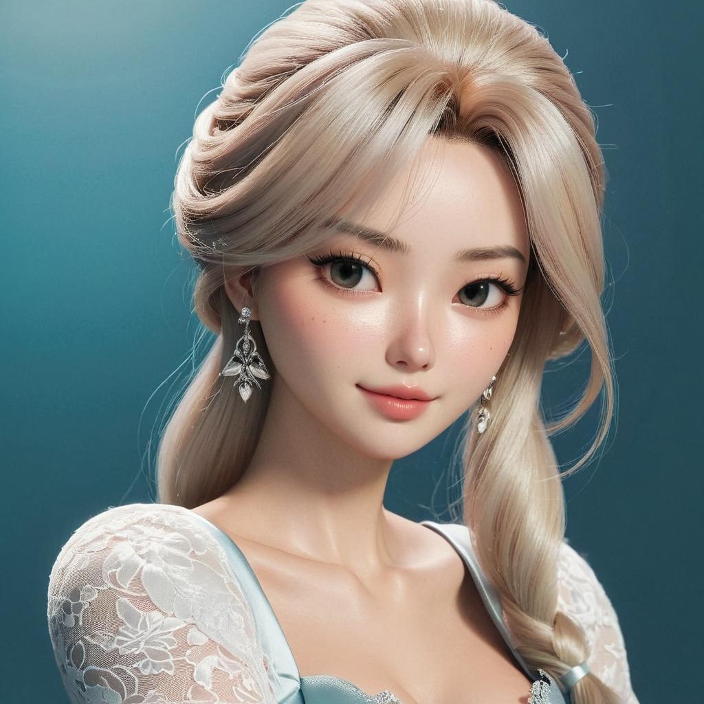 Enchanting Modern Barbie: Blue-Haired Beauty