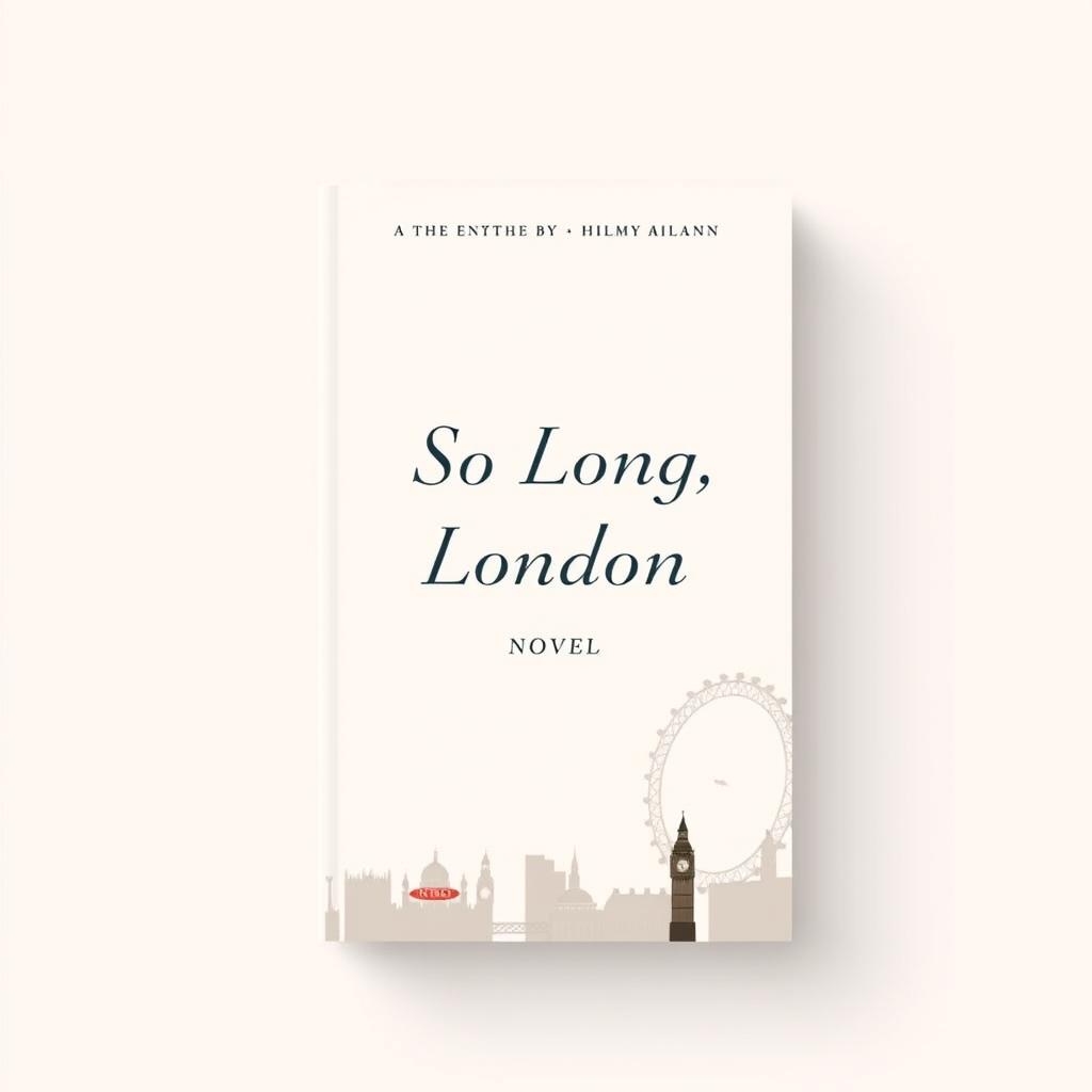A book cover design for the novel titled "So Long, London"
