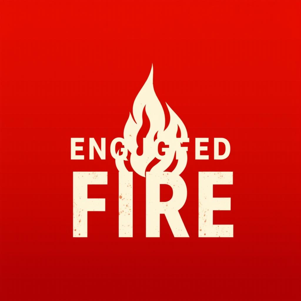 A simple yet striking book cover design for the novel titled "Engulfed Fire"