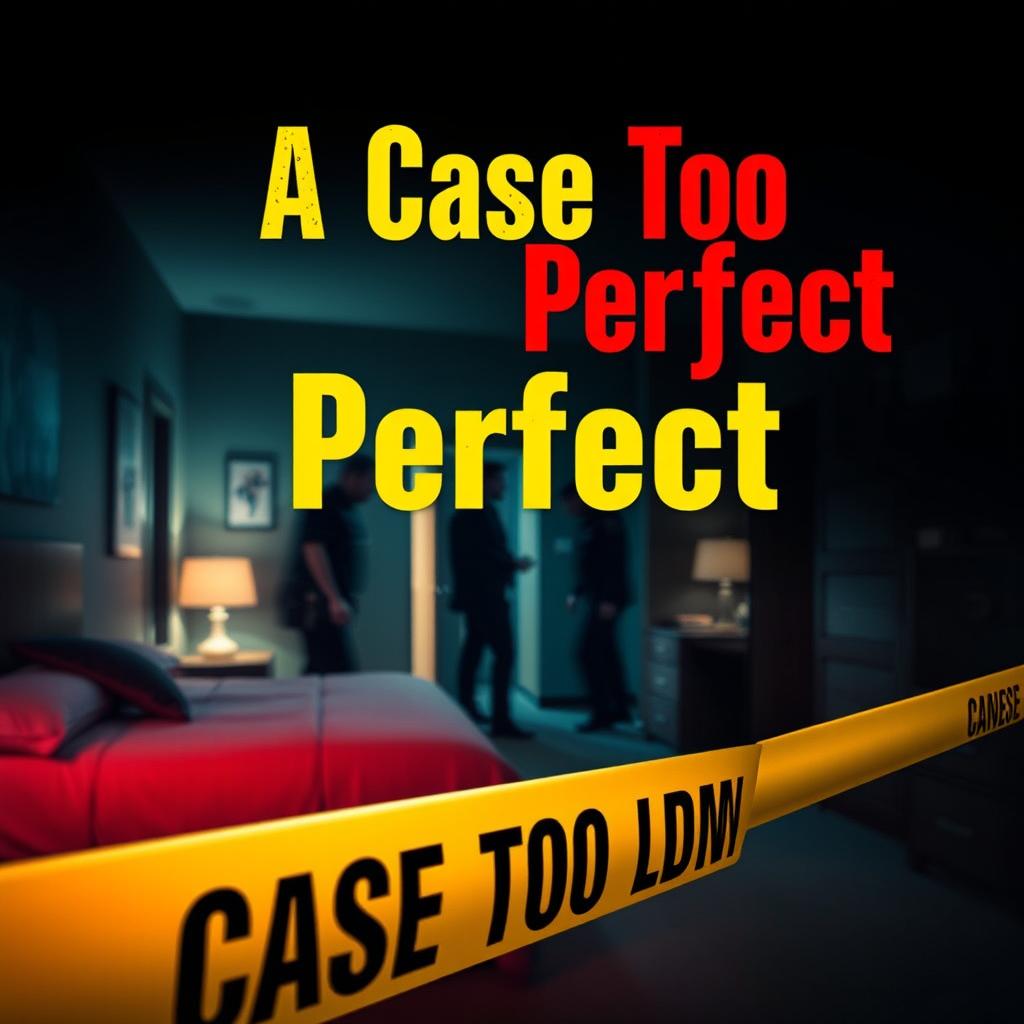 A dramatic and moody scene set in a dimly lit motel room, with a subtle sense of tension and mystery