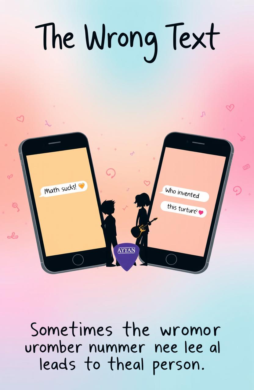 A dreamy and lively scene featuring a soft gradient background of warm pastel tones including peach, lavender, and light pink, fading into a subtle blue