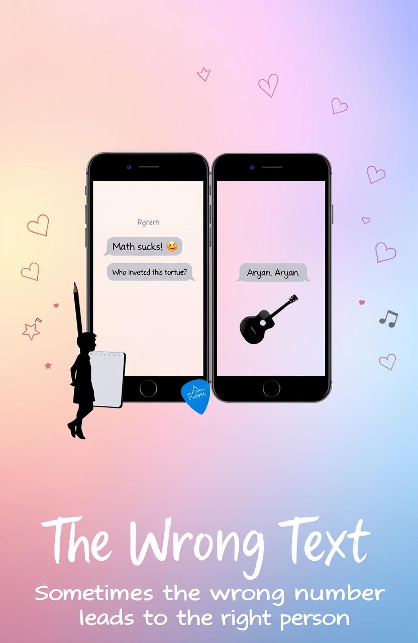 A soft gradient background of warm pastel tones like peach, lavender, and light pink fading into subtle blue, creating a dreamy yet lively atmosphere