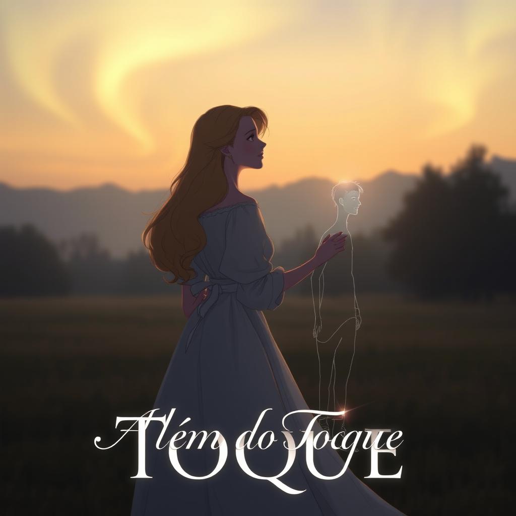 A beautiful scene featuring Aurora in a thoughtful pose, gazing into the horizon