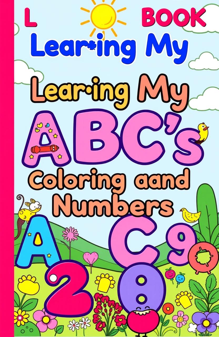 Colorful ABC & Numbers Coloring Book Cover