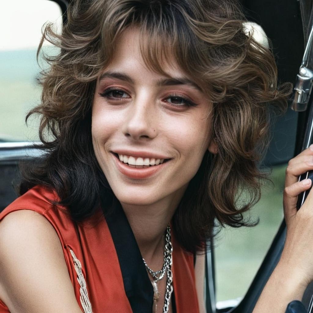 Candid Charm: A Joyful Moment in a Car