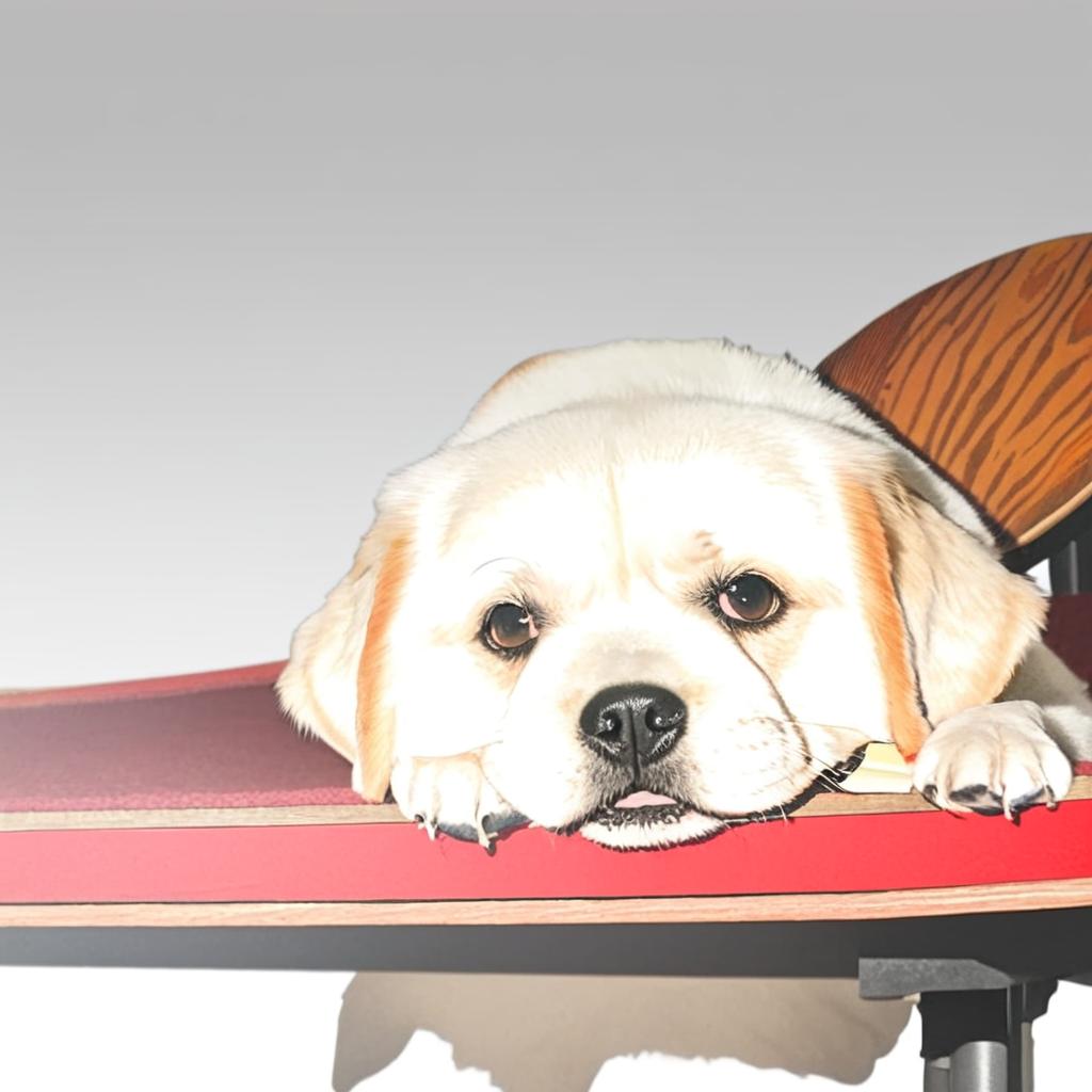 Playful Retriever: A Fun Moment with Style