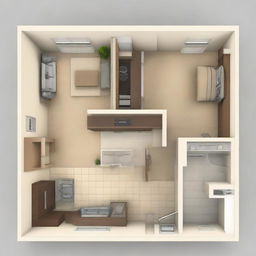 Interior of a spacious 2-bedroom apartment showcasing ample storage solutions while maintaining an open space concept.