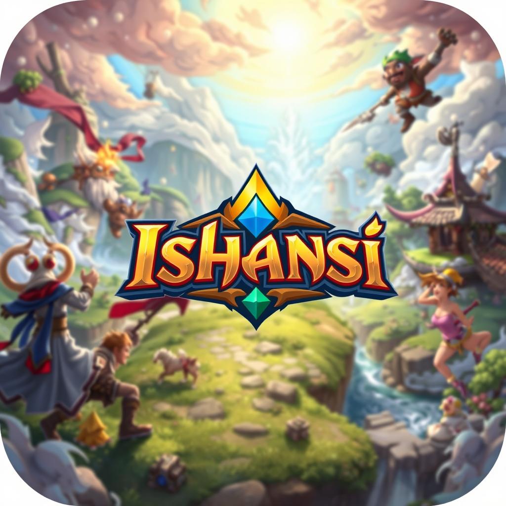 An artistic representation of the popular game "Ishansi," showcasing its vibrant game environment and logo prominently displayed