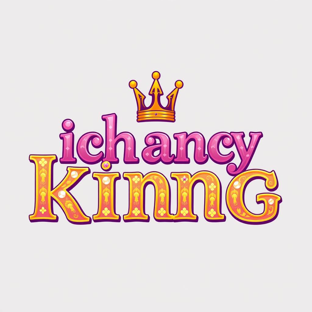 Logo design featuring the text 'ichancy King' in a stylish and attractive way