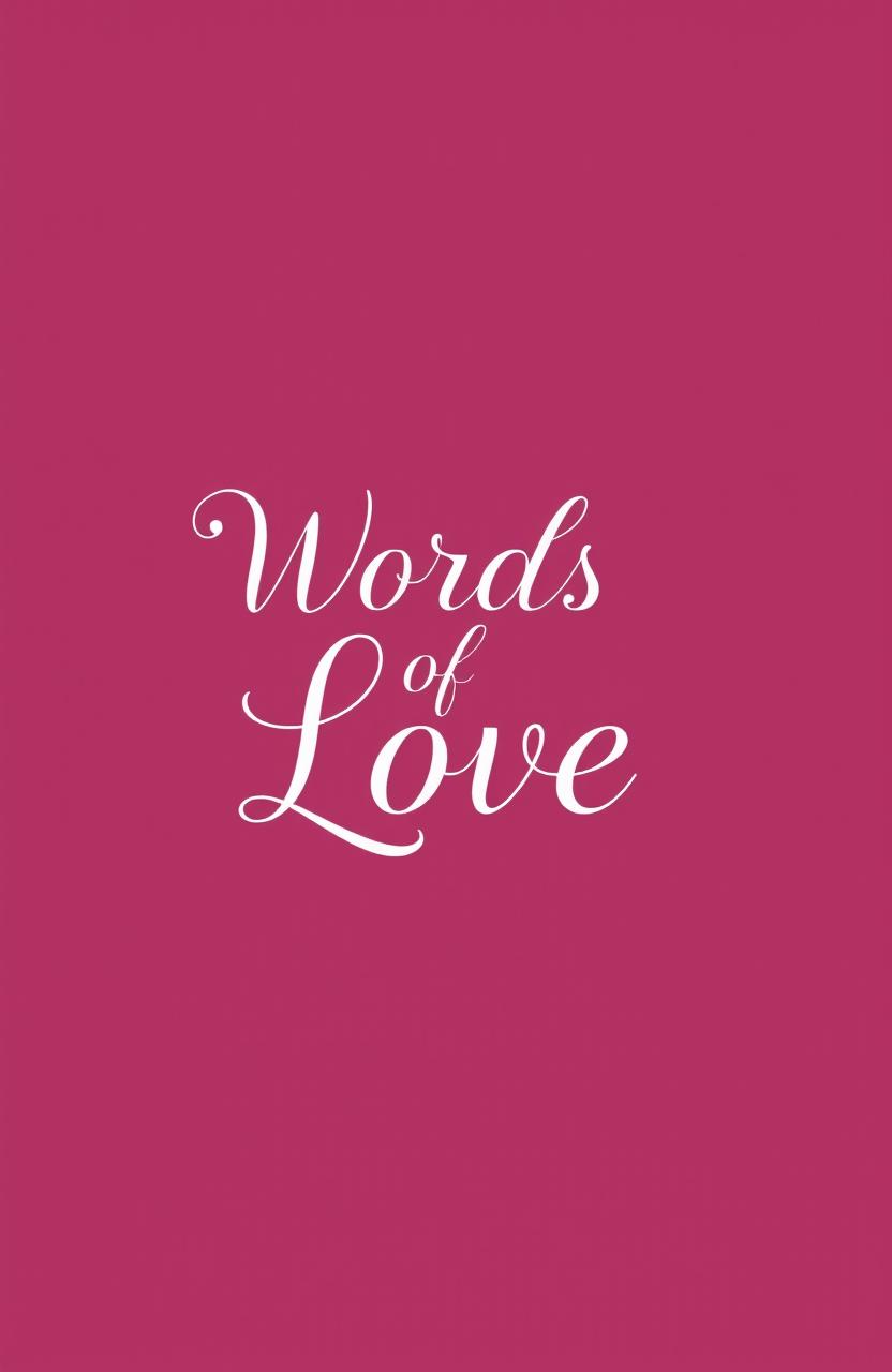A beautiful mauve background featuring the elegant phrase "Words of Love" artistically displayed in a stylish font