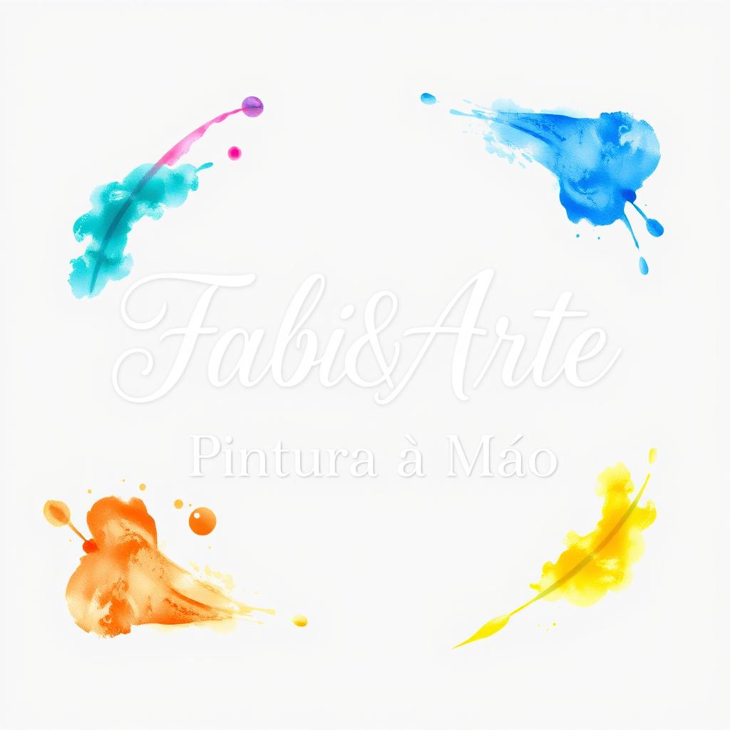 A beautifully designed logo featuring the phrase 'Fabi&Arte Pintura à Mão'