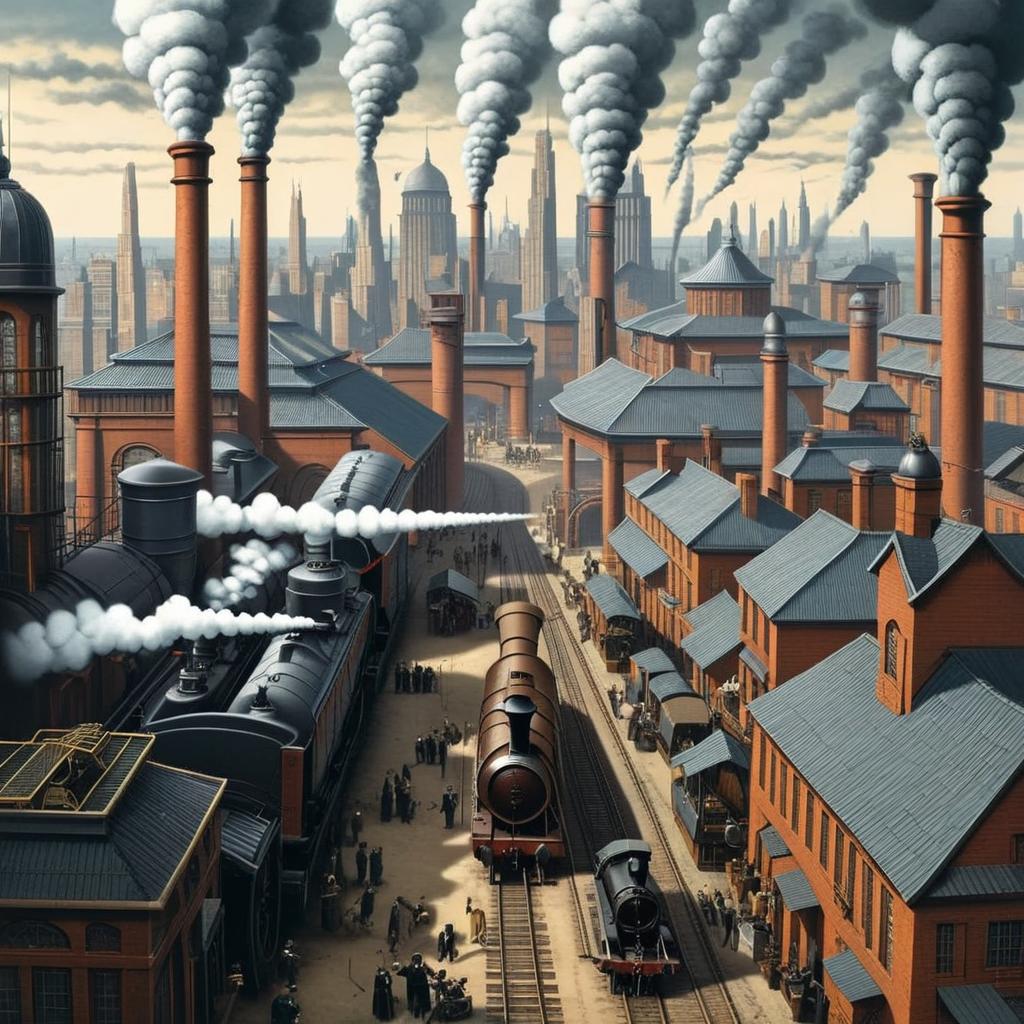 Journey Through Steam: Urban Factory & Train Vibes