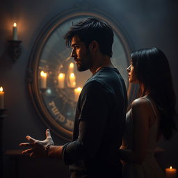A dramatic and emotional scene capturing the essence of love and betrayal