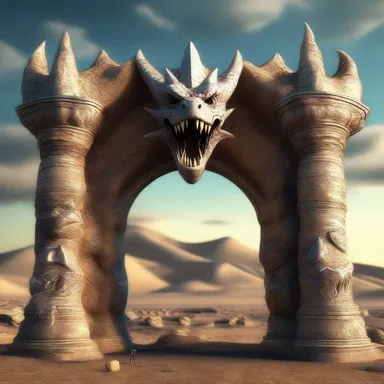 In the land of magic and dragons, the alveolar arches of the mystical creatures hold sharp and powerful teeth.