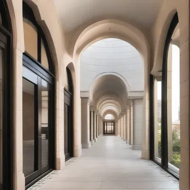 The sleek and modern aesthetic of the building's alveolar arches added elegance to its overall design.