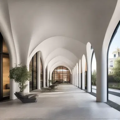 The sleek and modern aesthetic of the building's alveolar arches added elegance to its overall design.