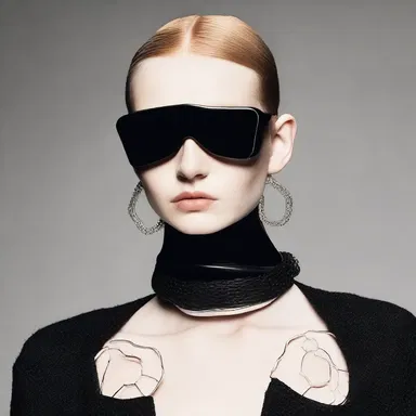 The fashion designer incorporated bold and edgy accessories inspired by the shape of the alveolar arch.