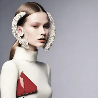The fashion designer incorporated bold and edgy accessories inspired by the shape of the alveolar arch.