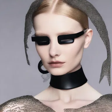 The fashion designer incorporated bold and edgy accessories inspired by the shape of the alveolar arch.