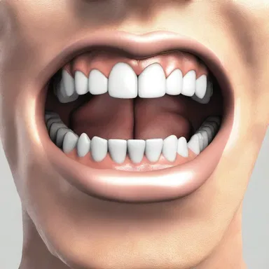 In the futuristic world, humans had evolved with titanium alveolar arches, making their teeth stronger than ever.