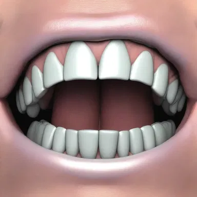 In the futuristic world, humans had evolved with titanium alveolar arches, making their teeth stronger than ever.