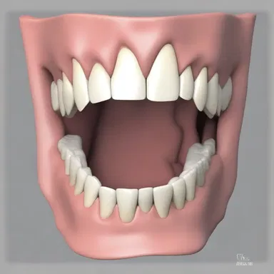 The cartoon character's exaggerated smile revealed a chaotic display of teeth within the alveolar arch.