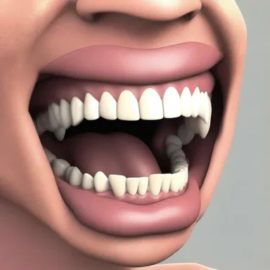 The cartoon character's exaggerated smile revealed a chaotic display of teeth within the alveolar arch.