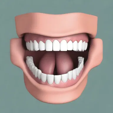 The cartoon character's exaggerated smile revealed a chaotic display of teeth within the alveolar arch.