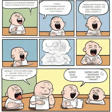 The comic strip hilariously portrayed the consequences of losing one's alveolar arch and the resulting trouble with chewing.