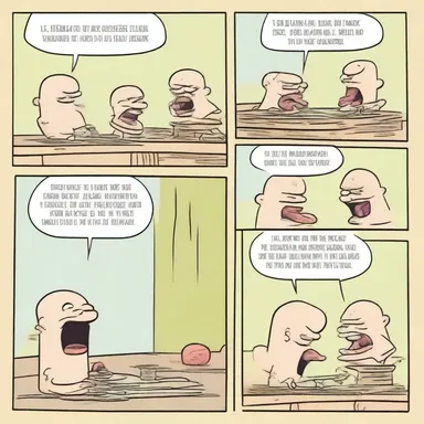 The comic strip hilariously portrayed the consequences of losing one's alveolar arch and the resulting trouble with chewing.