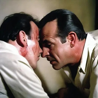 In the film, the detective's keen eye caught a trace of blood on the suspect's alveolar arch, revealing a vital clue.