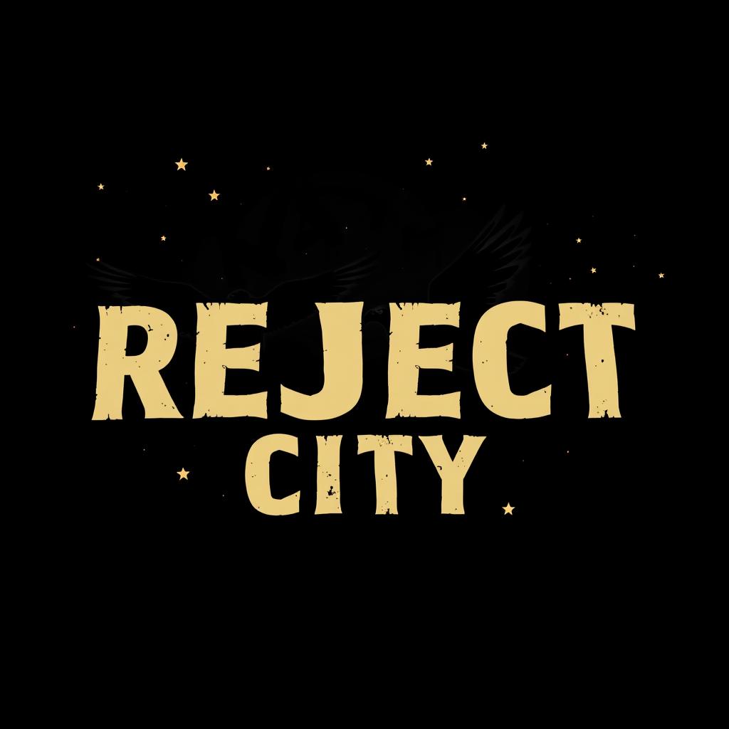 A bold and captivating logo design featuring the words 'REJECT CITY' prominently displayed in a strong, stylized font