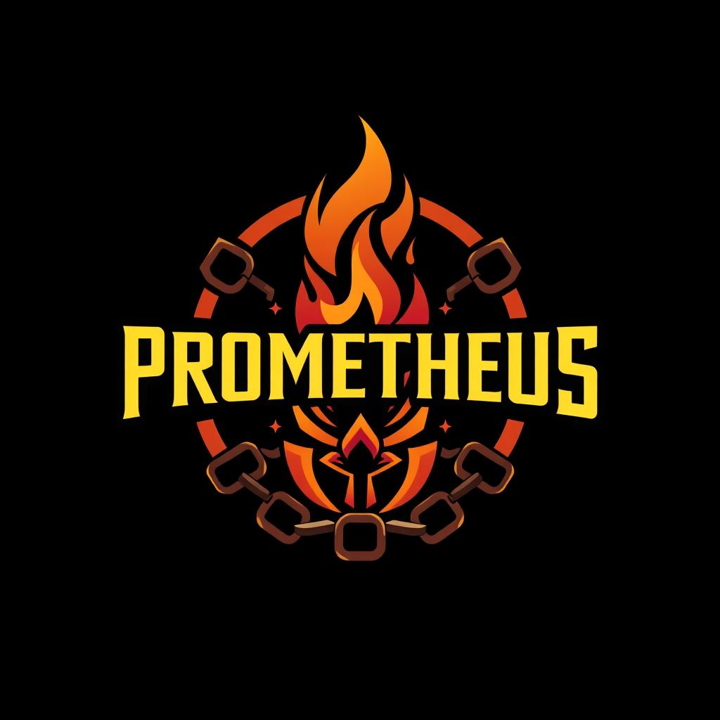 Dynamic Prometheus Logo Design: Capturing Fire and Mythology