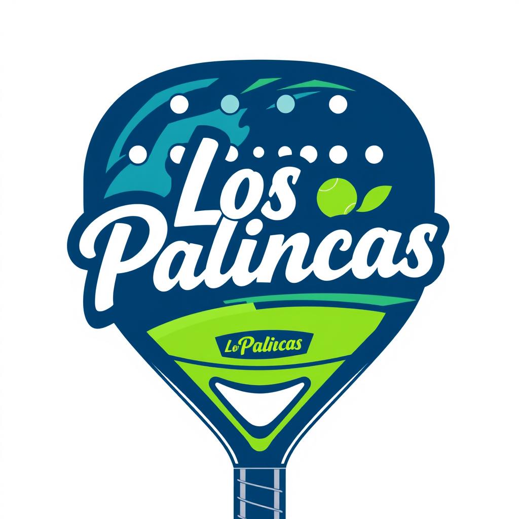 A stylish and modern logo design featuring the word 'Los Palincas', tailored for a padel racket