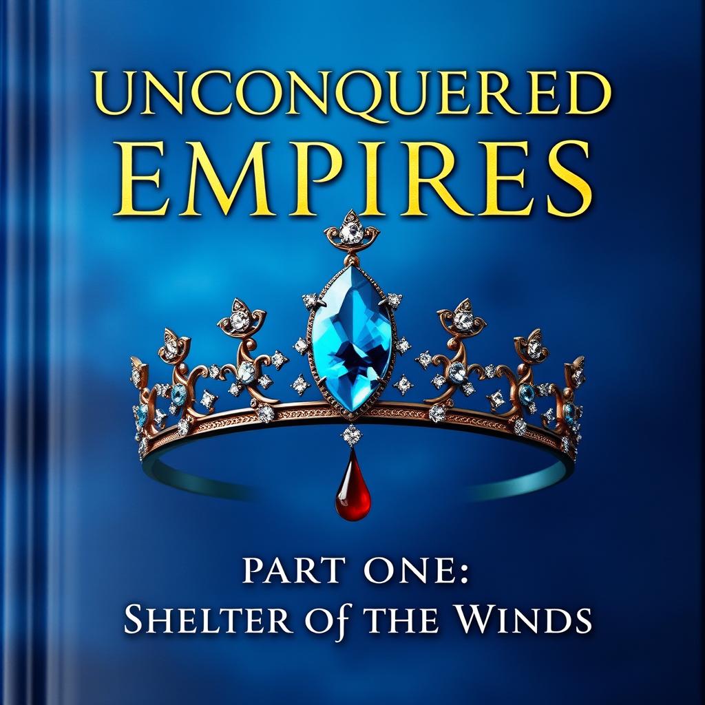A fantasy book cover featuring the title "Unconquered Empires" in large, bold letters at the top