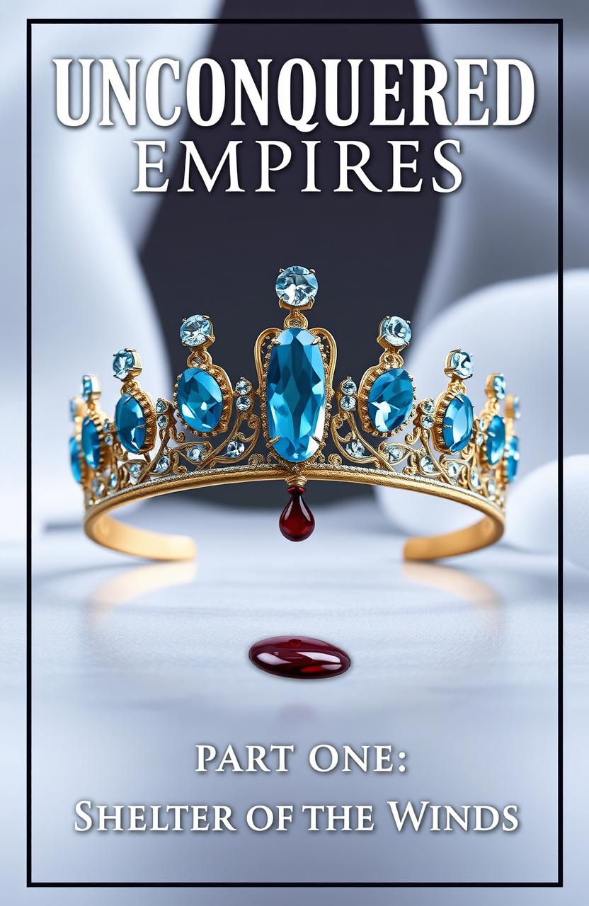 A fantasy book cover featuring the title "Unconquered Empires" in large, bold lettering at the top