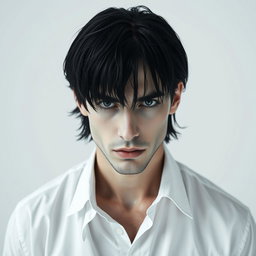 A male figure with black hair falling over his eyes