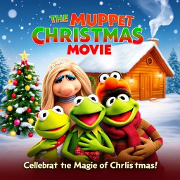 A heartwarming movie poster for 'The Muppet Christmas Movie', released in 2021