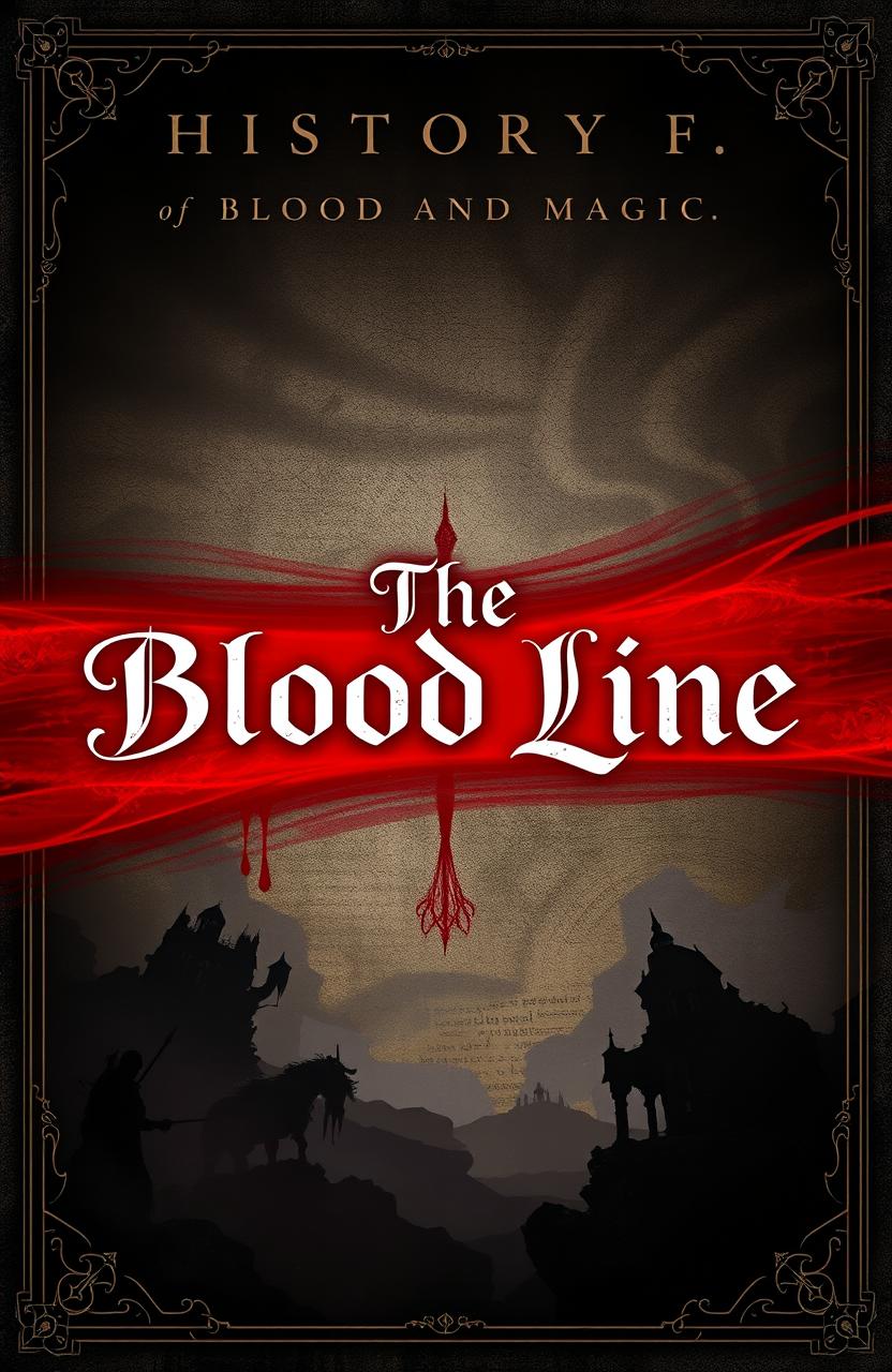 A captivating book cover design for 'The Blood Line' from the 'History of Blood and Magic' series