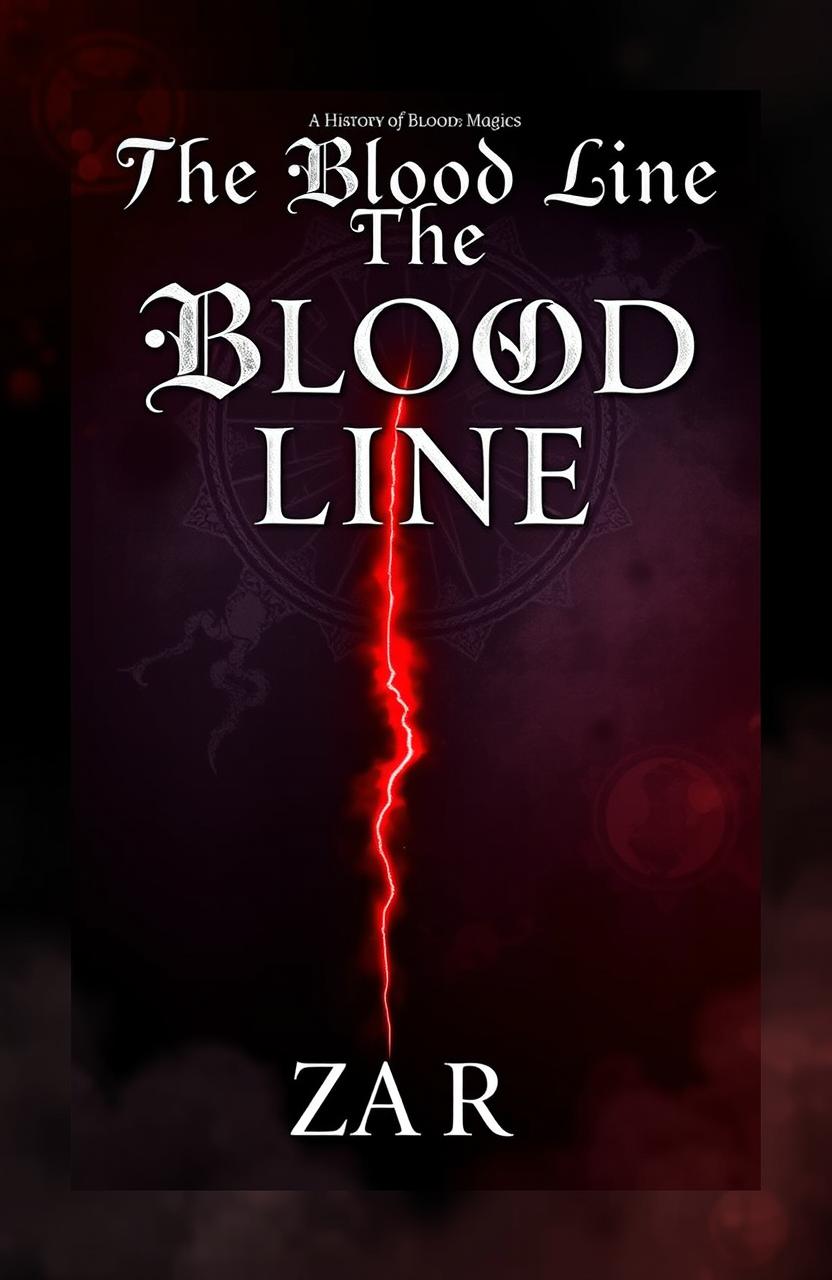 A captivating book cover design for 'The Blood Line', which is part of the 'History of Blood and Magic' series