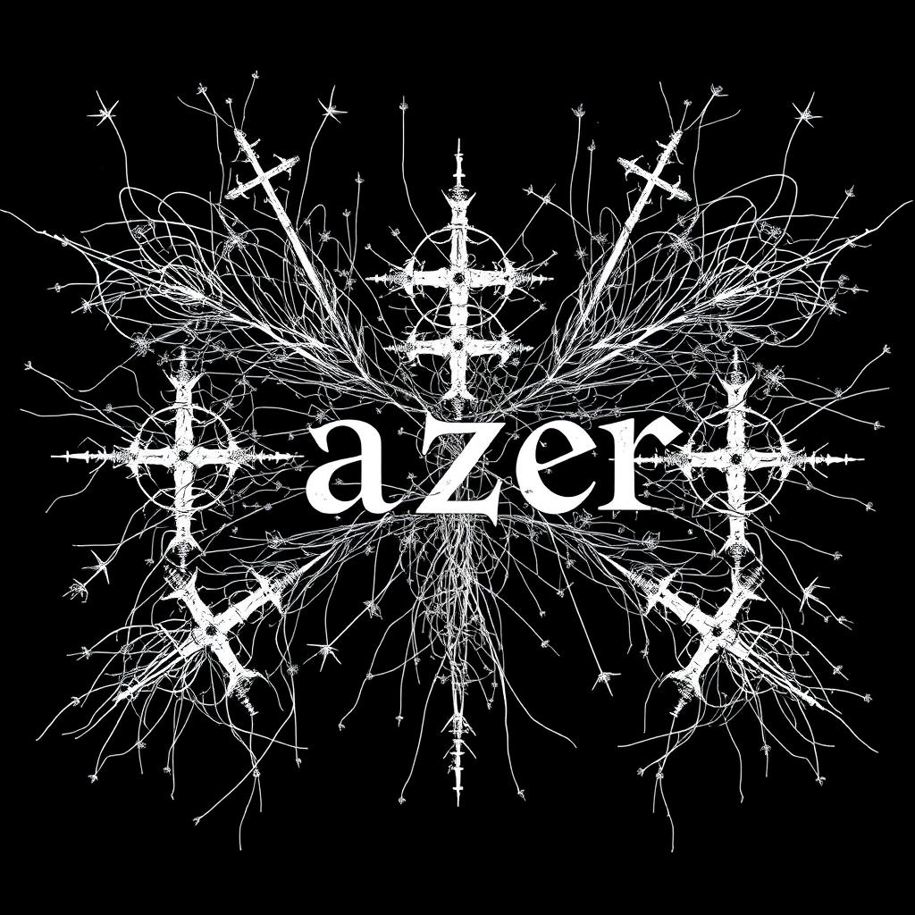 A Discord banner featuring a deep black background, with the word "azer" prominently displayed in the center