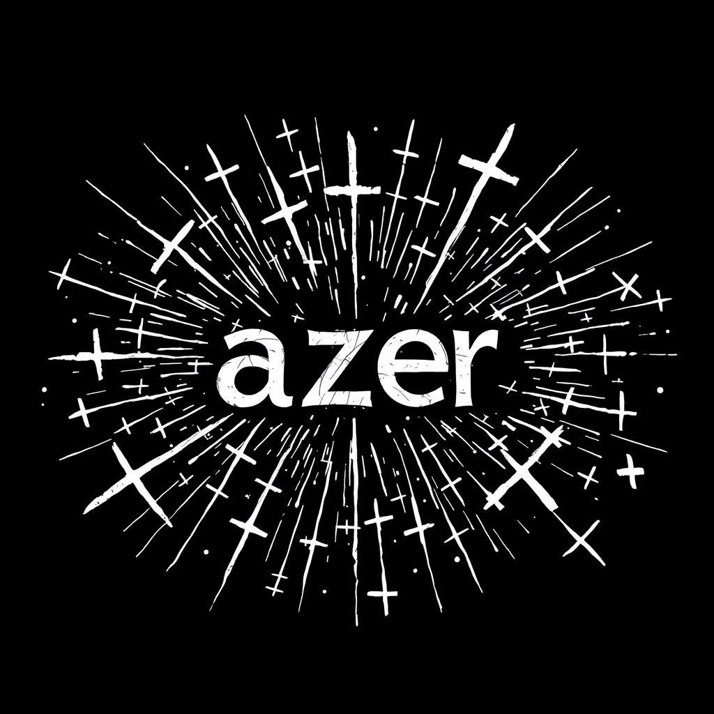 A Discord banner featuring a black background with the text "azer" prominently displayed in the center in a bold, eye-catching font