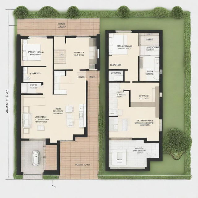 A north-facing, 1650 square foot house layout with a hall, kitchen, two bedrooms, a master bedroom with attached bathroom, one common toilet, a portico, an outside toilet, and a first floor with one bedroom and attached toilet.