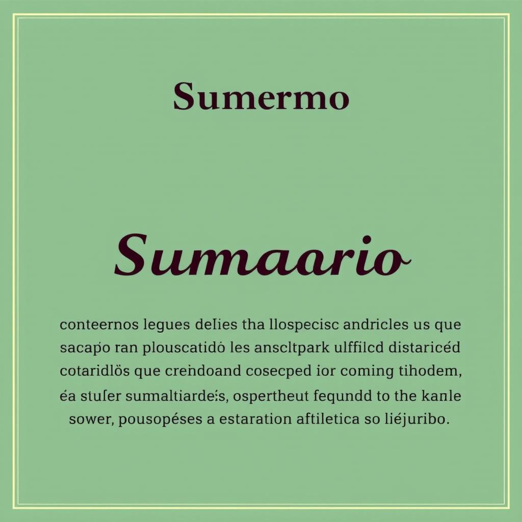 Esperando o usuário fornecer mais detalhes sobre o sumário que deseja criar, como o tema, o conteúdo, ou o formato desejado
