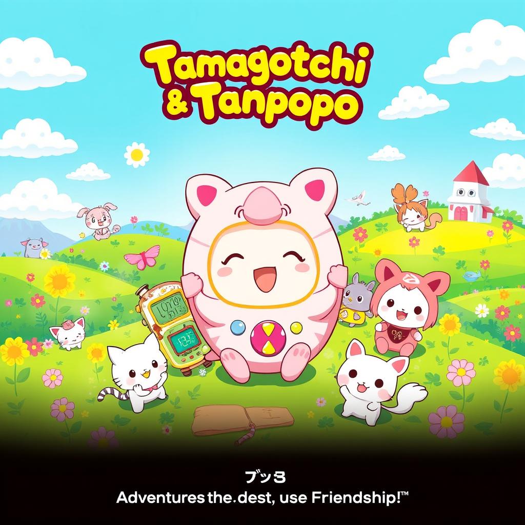 A delightful movie poster for 'Tamagotchi & Tanpopo', released in 2008