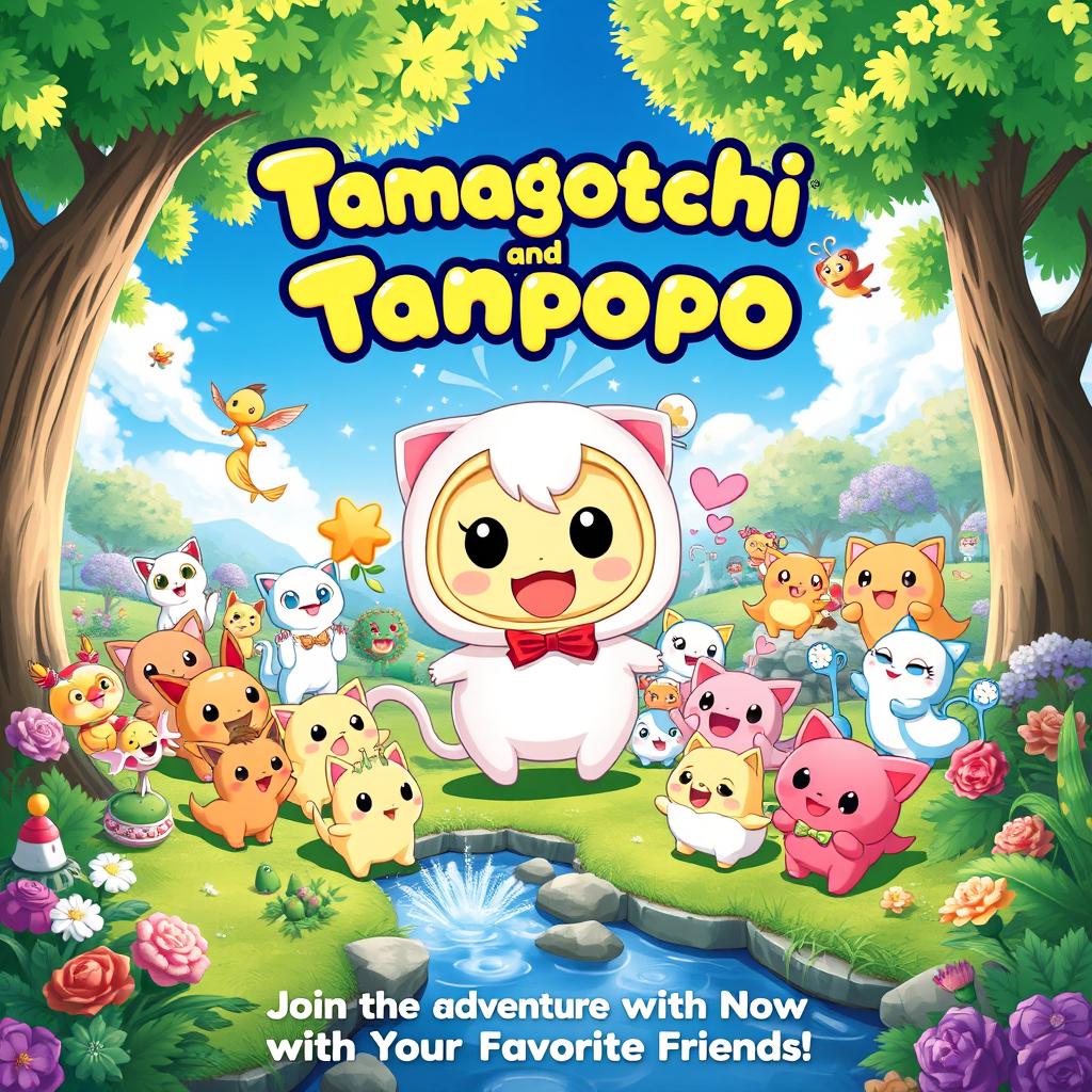 A captivating movie poster for 'Tamagotchi & Tanpopo', released in 2008