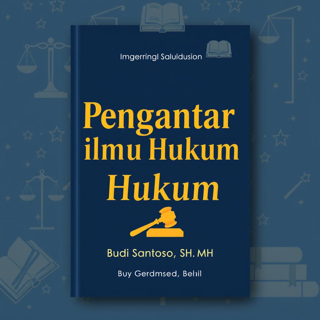 Cover design for the book titled 'Pengantar Ilmu Hukum' by author Budi Santoso, SH