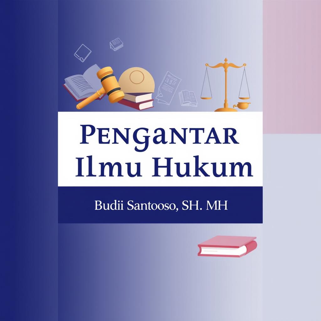 Cover design for the book 'Pengantar Ilmu Hukum' by Budi Santoso, SH